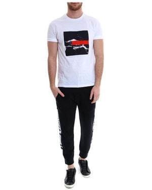 Neil Barrett Side Striped Joggers - White