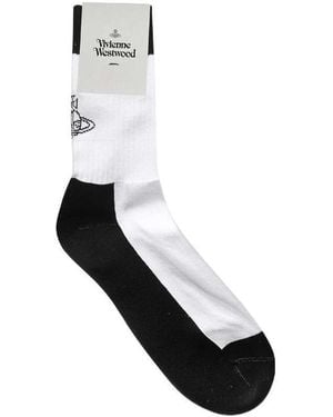 Vivienne Westwood Logo Intarsia-Knit Socks - Black