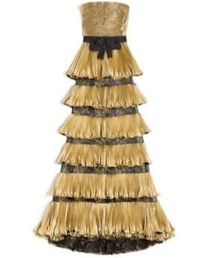 Valentino Jacquard Reps Lamé Maxi Dress - Metallic