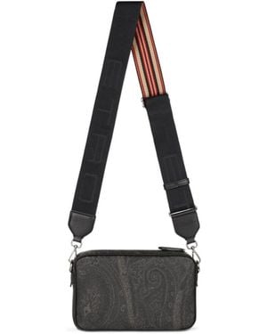 Etro Small Paisley-Printed Zipped Crossbody Bag - White