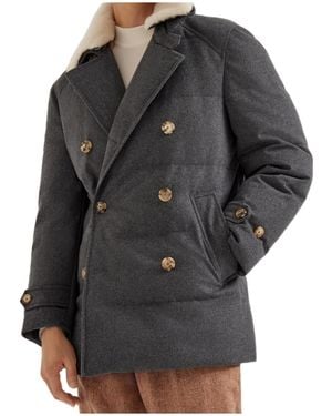 Brunello Cucinelli Double-Breasted Coat - Gray