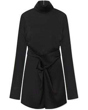 Nanushka Charon Twisted Satin Dress - Black