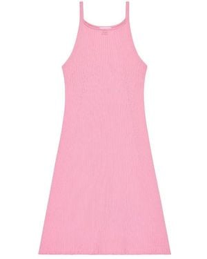 Courreges Courrèges Ribbed A-Line Knitted Dress - Pink
