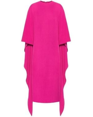 Valentino Cape-Design Midi Dress - Pink
