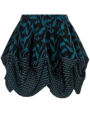 Kiko Kostadinov Evelyn Asymmetric Mini Skirt - Blue