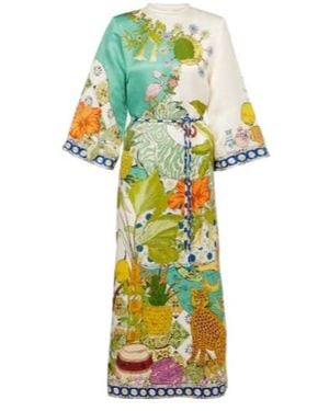 ALÉMAIS Hazel Printed Cotton And Silk Maxi Dress - Multicolour
