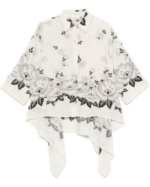 P.A.R.O.S.H. Floral-Print Shirt - White
