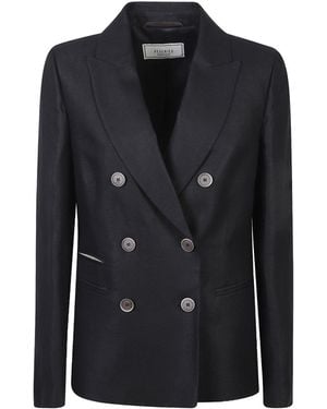 Peserico Double-Breasted Tailored Jacket - Black