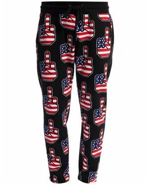 Moschino Printed Joggers - Black