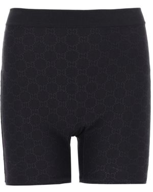 Gucci Monogram Stretch Cycling Shorts - Blue