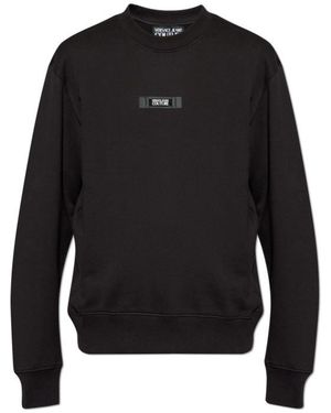 Versace Jeans Couture Couture Logo-Patch Crewneck Sweatshirt - Black