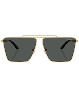 Versace Tubular Greca Square-Frame Sunglasses - Multicolor