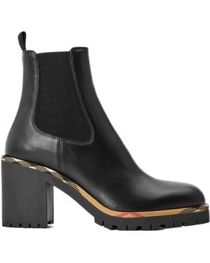 Burberry Burb Gravel Heeled Ankle Boot - Black