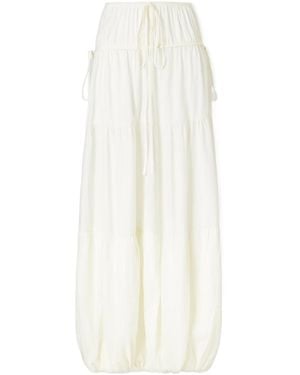 Co. Gathered Bubble Maxi Skirt - White