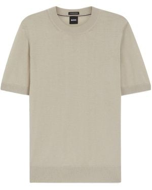 BOSS Minimalist Knit Top - White