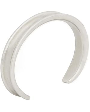 Saint Laurent Groove Cuff - White
