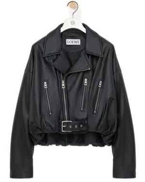 Loewe Lambskin Biker Jacket - Black