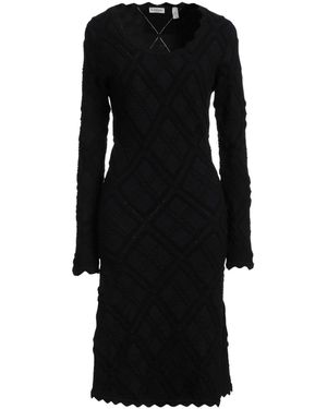 Burberry Plain Colour Midi Dress - Black