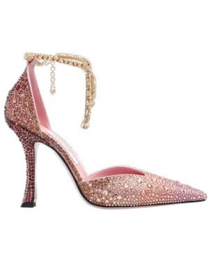 Jimmy Choo Pointed-Toe Embellished Pumps - Pink