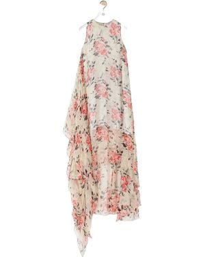 Loewe Sleeveless Asymmetric Hem Maxi Dress - Pink