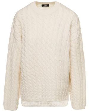Theory Cable-Knit Sweater - White