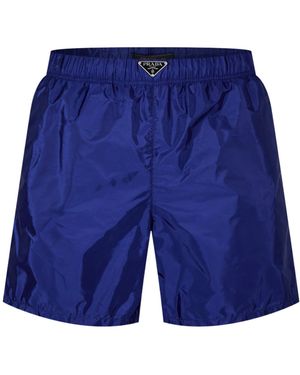 Prada Logo Swim Shorts - Blue