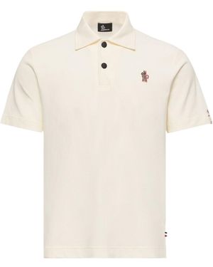 Moncler Grenoble Logo-Patch Short-Sleeved Polo Shirt - White