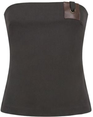 Paloma Wool Lali Asymmetric Bandeau Top - Black
