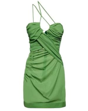 Nensi Dojaka Draped One-Shoulder Minidress - Green