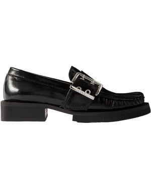 Ganni Feminine Buckle Loafers - Black