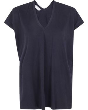 Dries Van Noten Hena V-Neck T-Shirt - Blue