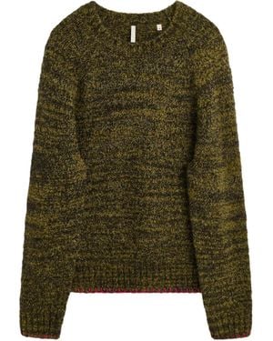 sunflower Long-Sleeved Crew Neck Jumper - Green