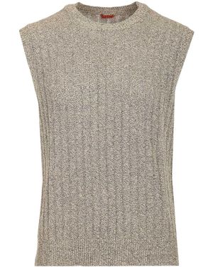 Barena Toba Libea Ribbed Knitted Top - Grey