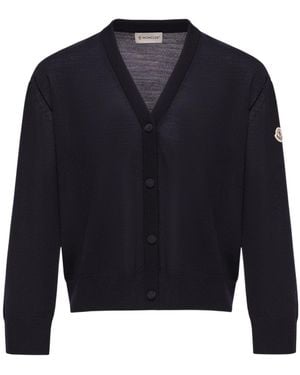 Moncler Wool Cardigan - Blue