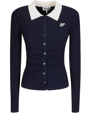 Baum und Pferdgarten Cianna Collared Knitted Top - Blue