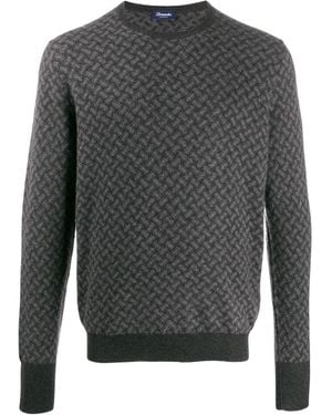 Drumohr Crew-Neck Cashmere Jumper - Grey