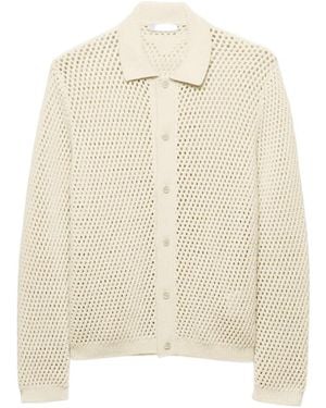 Prada Linen And Cotton Cardigan - Natural