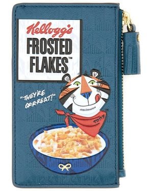 Anya Hindmarch X Kellogg's Tony The Tiger Frosties Zipped Wallet - Blue