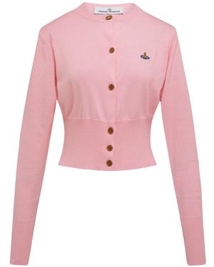 Vivienne Westwood Bea Knit Cropped Cardigan - Pink