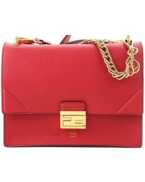 Fendi Kan U Shoulder Bag - Red