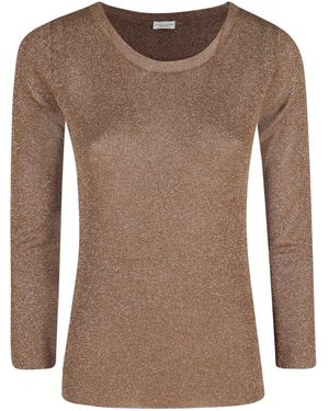 Roberto Collina Metallic-Finish T-Shirt - Brown