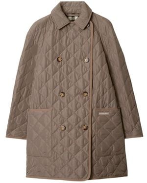 Burberry Lapel Quilted Cotton Suit - Brown
