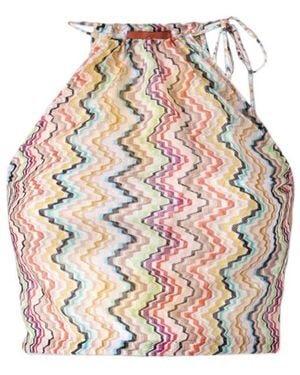 Missoni Zigzag-Knit Halterneck Top - Multicolor