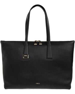 Furla Logo Lettering Tote Bag - Black