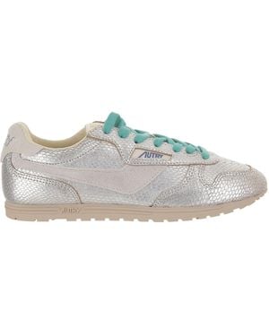 Autry Windspin Lace-Up Trainers - Grey