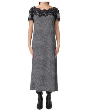 Ermanno Scervino Short Sleeve Dress - Gray
