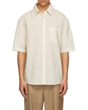 Lemaire Short-Sleeve Chest-Pocket Shirt - White