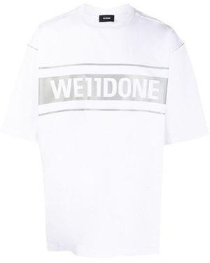 we11done Logo Printed T-Shirt - White
