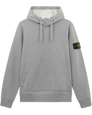 Stone Island Sweatshirt With Drawstring Hood And Pockets - Grey