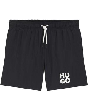 BOSS Drawstring Swim Shorts - Black